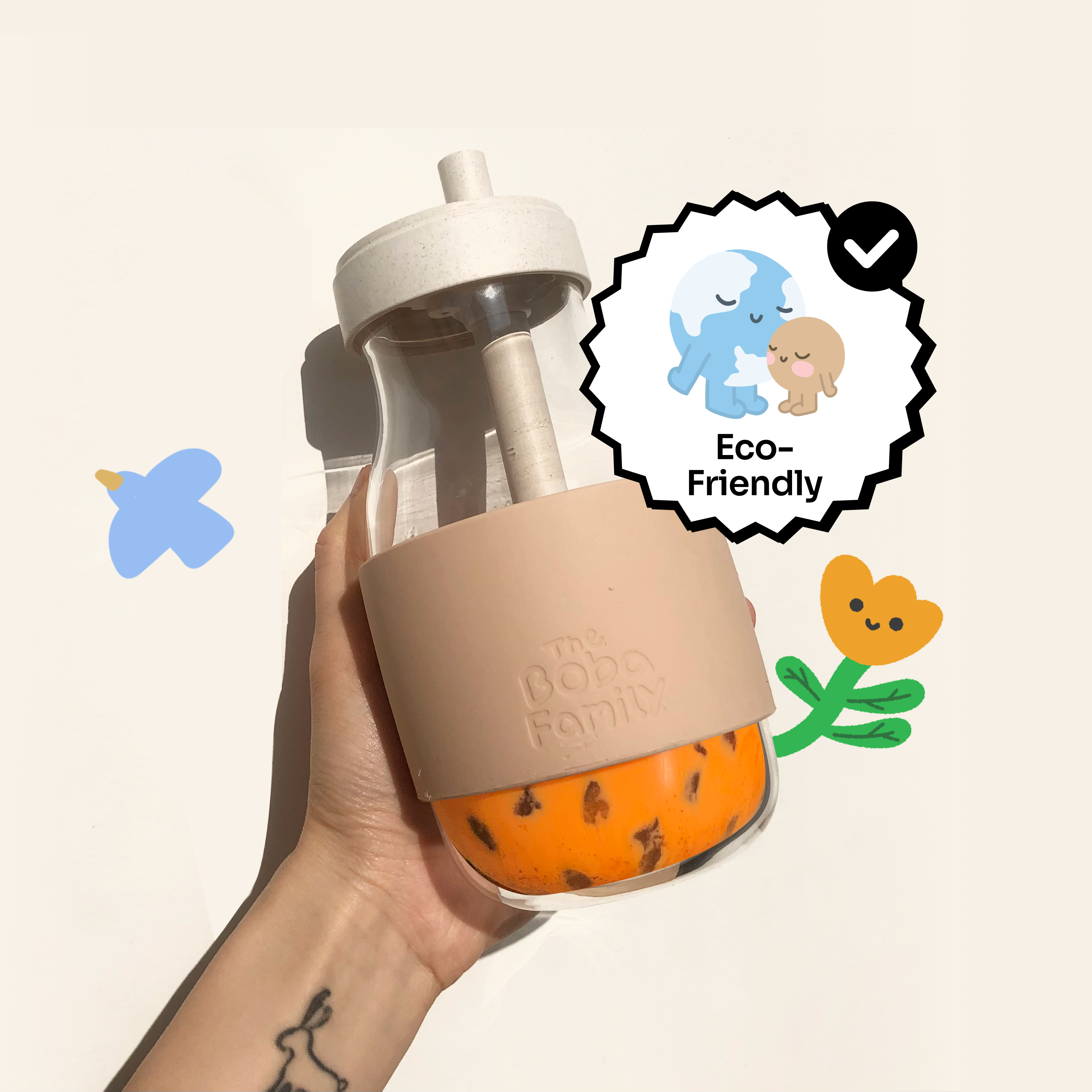The Boba Family - Wholesale Drinking Glass/Cup - Reusable boba bottle8