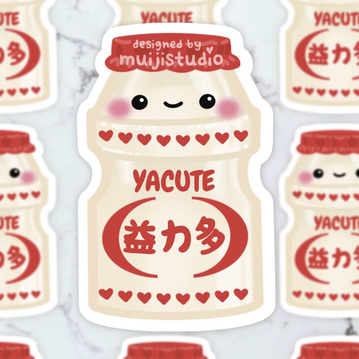 Muijistudio - Wholesale Sticker - Yacute Drink Sticker, Asian yogurt drink sticker0