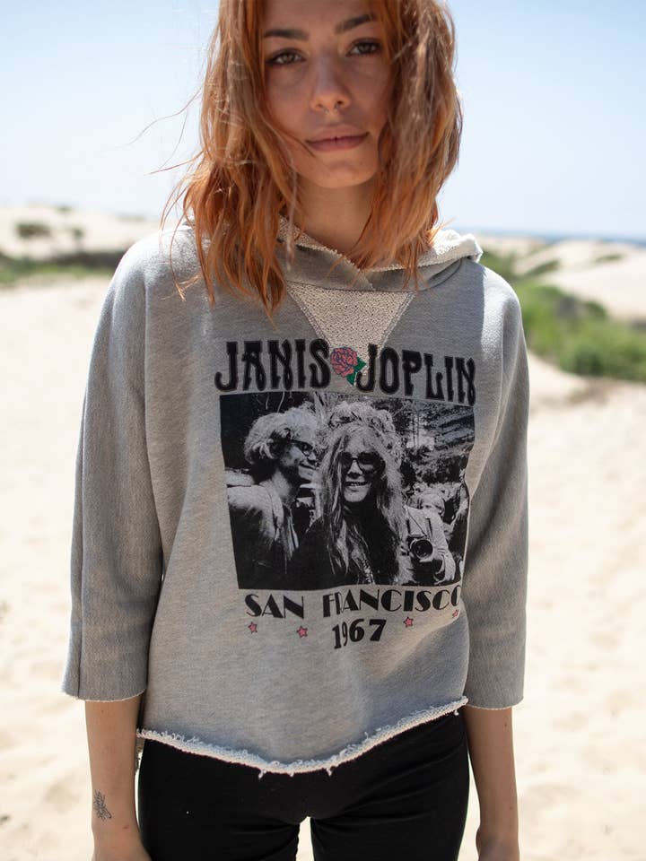 People Of Leisure - Wholesale Hoodie - Women's - Janis Joplin Cropped Hoodie