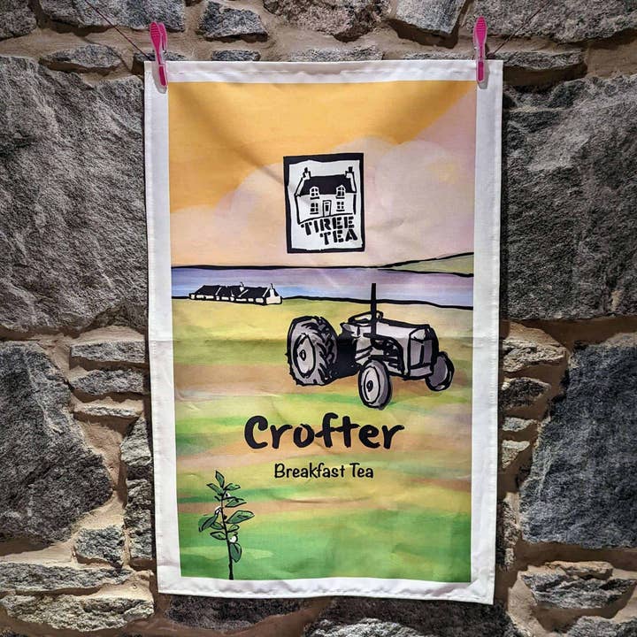 Crofter Tea Towel for wholesale by Tiree Tea