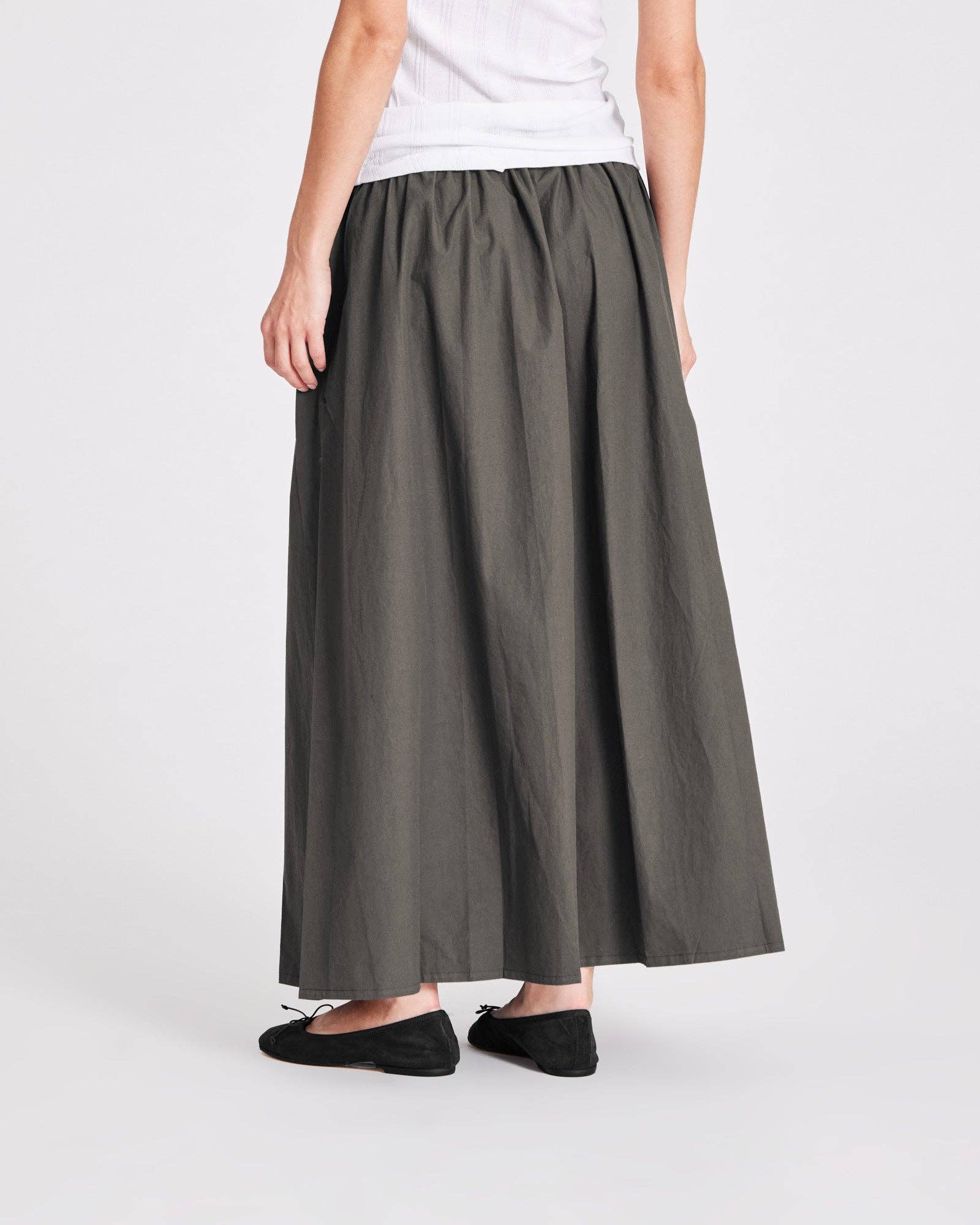 gai-lisva - Wholesale Skirt - Women's - Astrid Long Skirt Poplin - Beluga2
