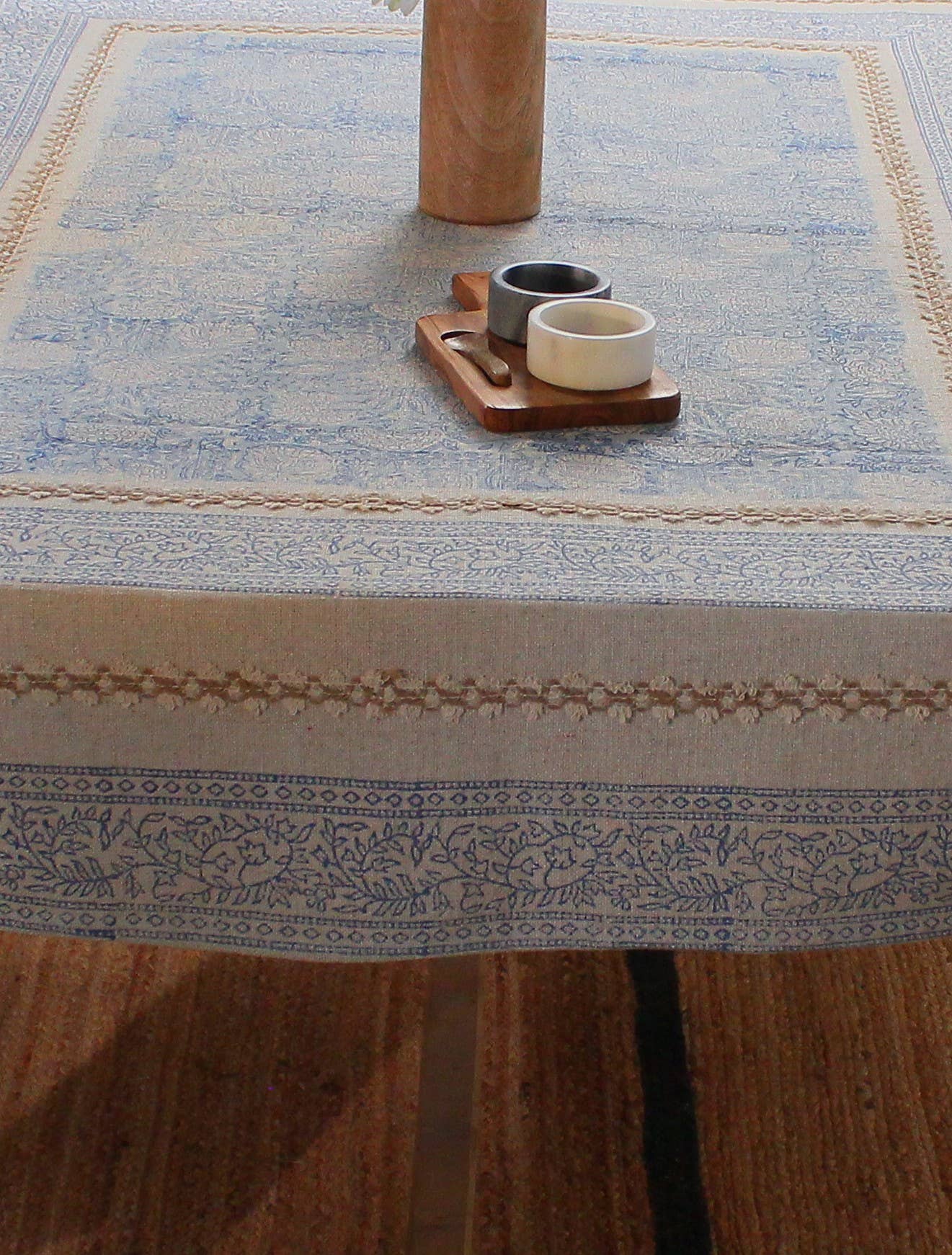 Eyda Homes - Wholesale Tablecloth - Handmade Cotton Tablecloth | Floral Block Print Table Cover5