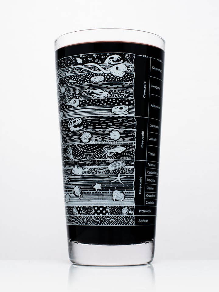 Stratigraphy Core Sample Beer Glass (Case of 4) for wholesale by Cognitive Surplus