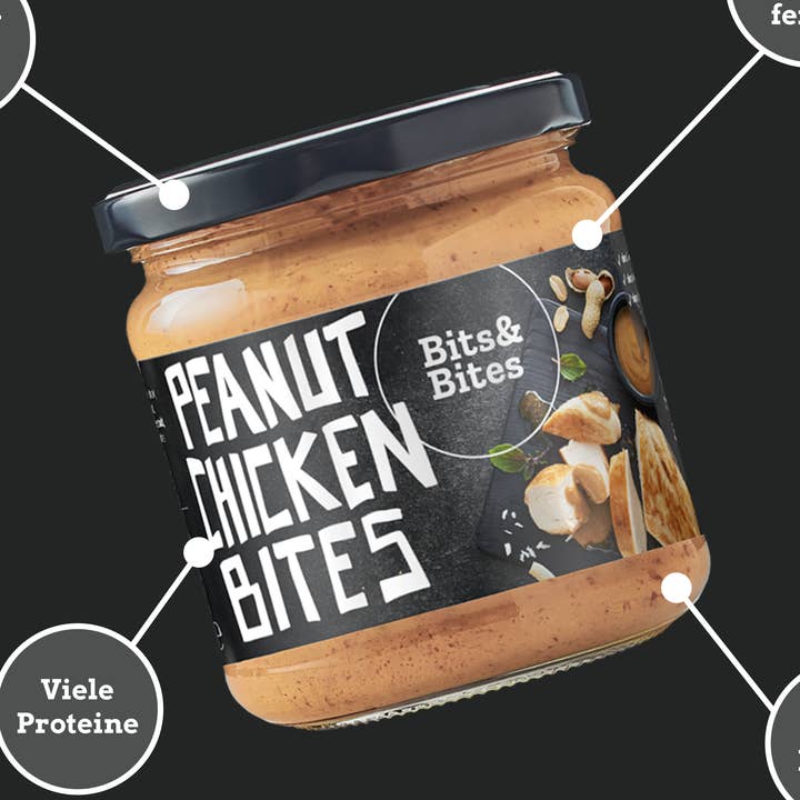 Bocconcini di pollo alle arachidi (385g) per la vendita all'ingrosso da parte di Bits & Bites GmbH & Co. KG