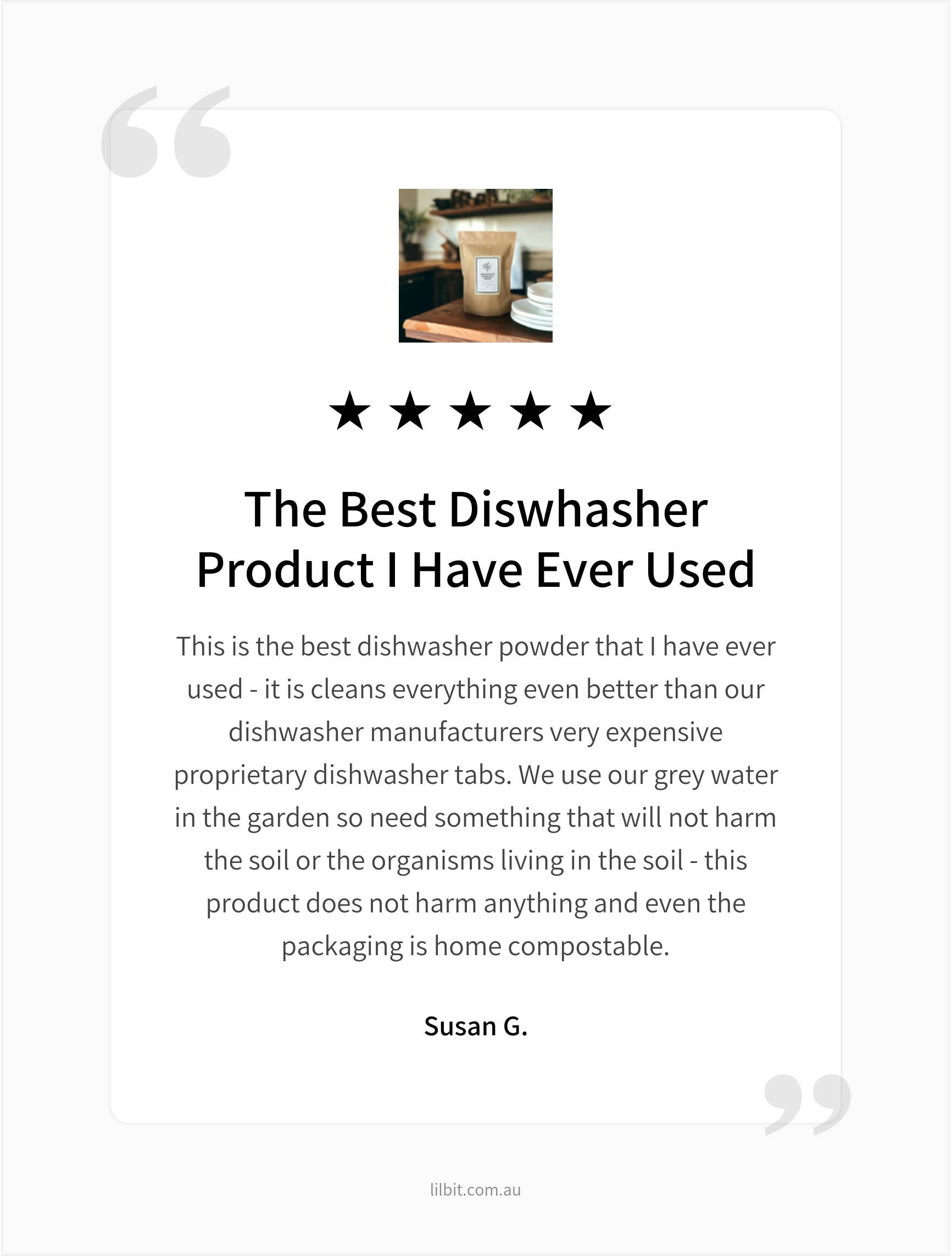 Lil'Bit Better – wholesale Dishwasher soap – Concentrated Eucalyptus Dishwasher Powder 1kg - Eco Friendly8