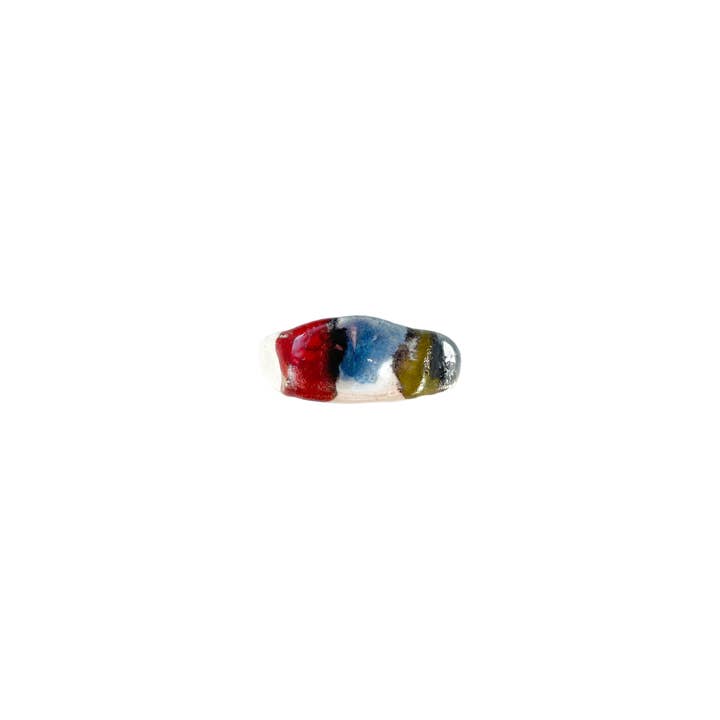 Blanca Olmos Studio - Wholesale Cocktail/Statement Ring - Le Rocher multicolor lightweight ceramic ring5