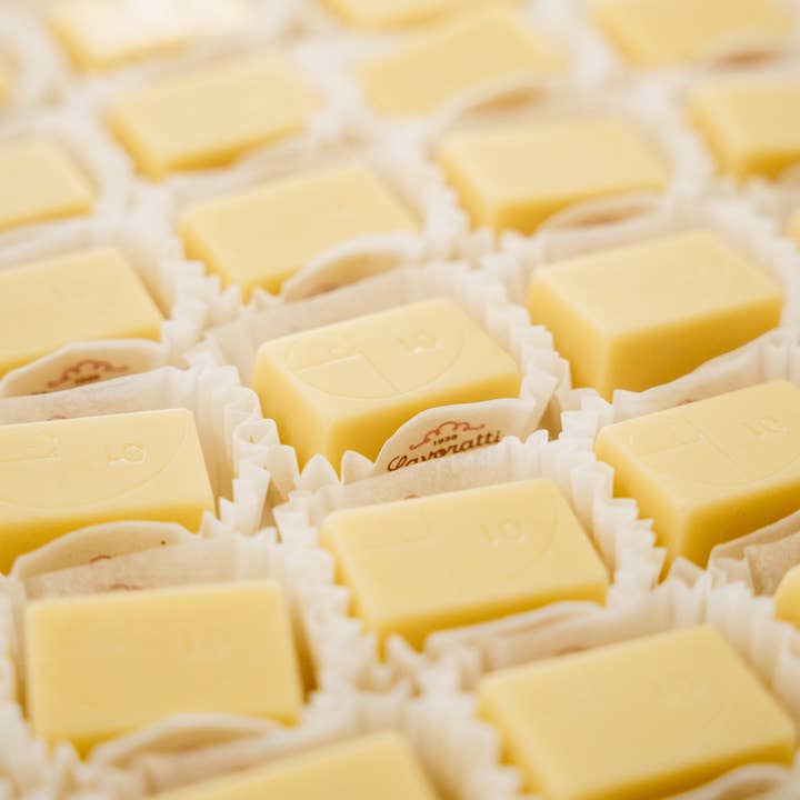 Praliné de chocolate blanco y Parmigiano Reggiano 18 meses para venta al por mayor de Cioccolato Lavoratti 1938