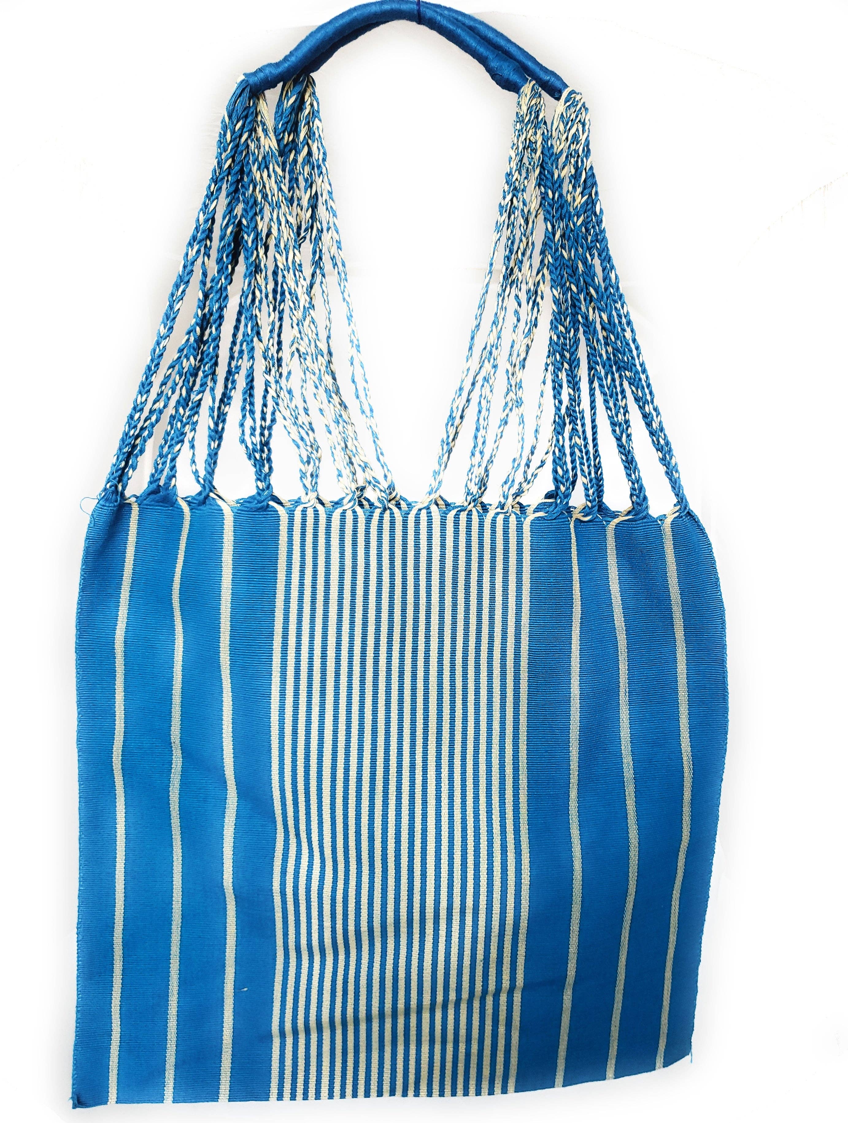 The Little Pueblo - Vente Tote bag – femme - Sac fourre-tout tissé à rayures mexicaines, hamac de Chiapas, fait main pour femme19