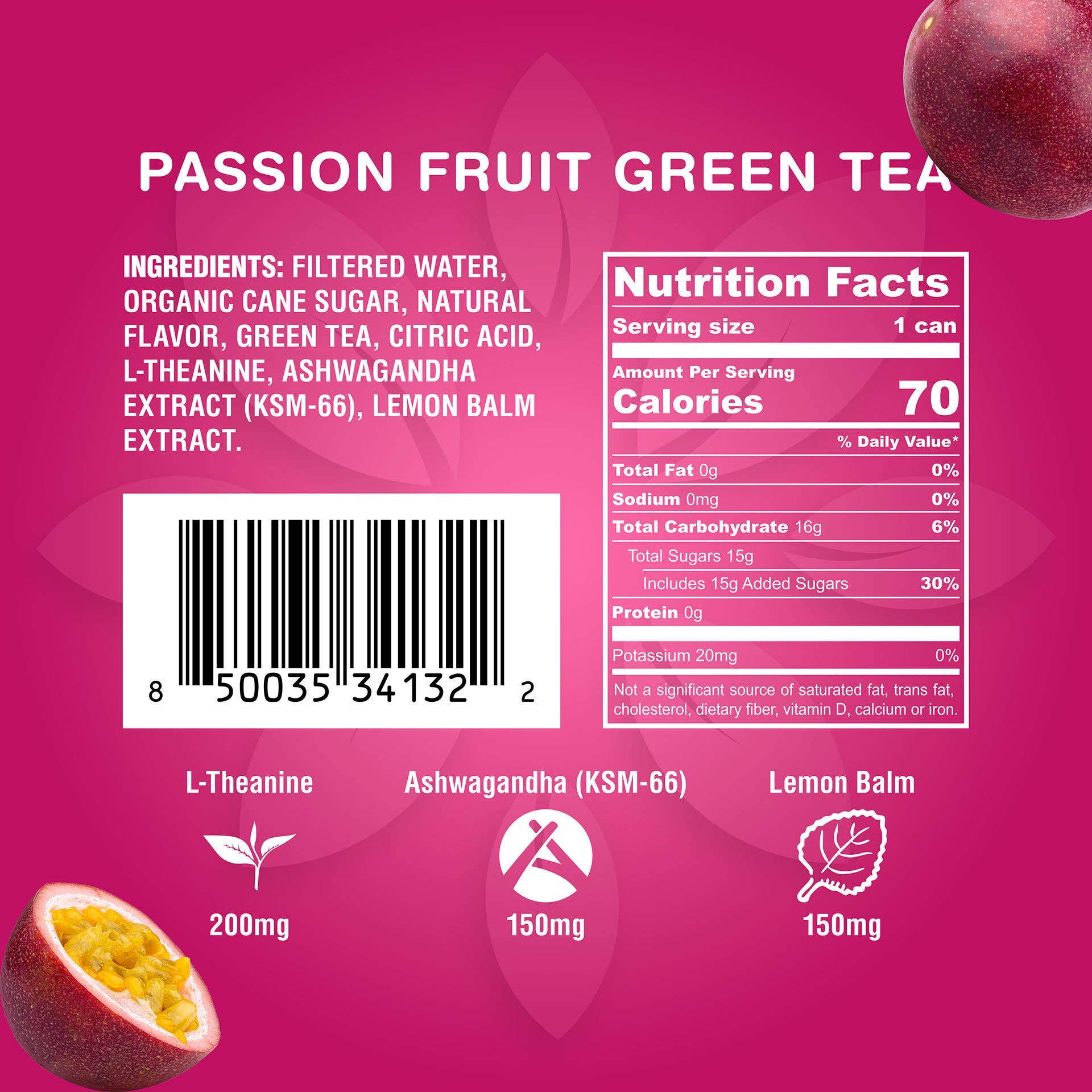 Zenjoy – Engroshandel Alkoholfri aperitif – Zenjoy - Passionsfrugt Grøn Te, Stressaflastningsdrik2