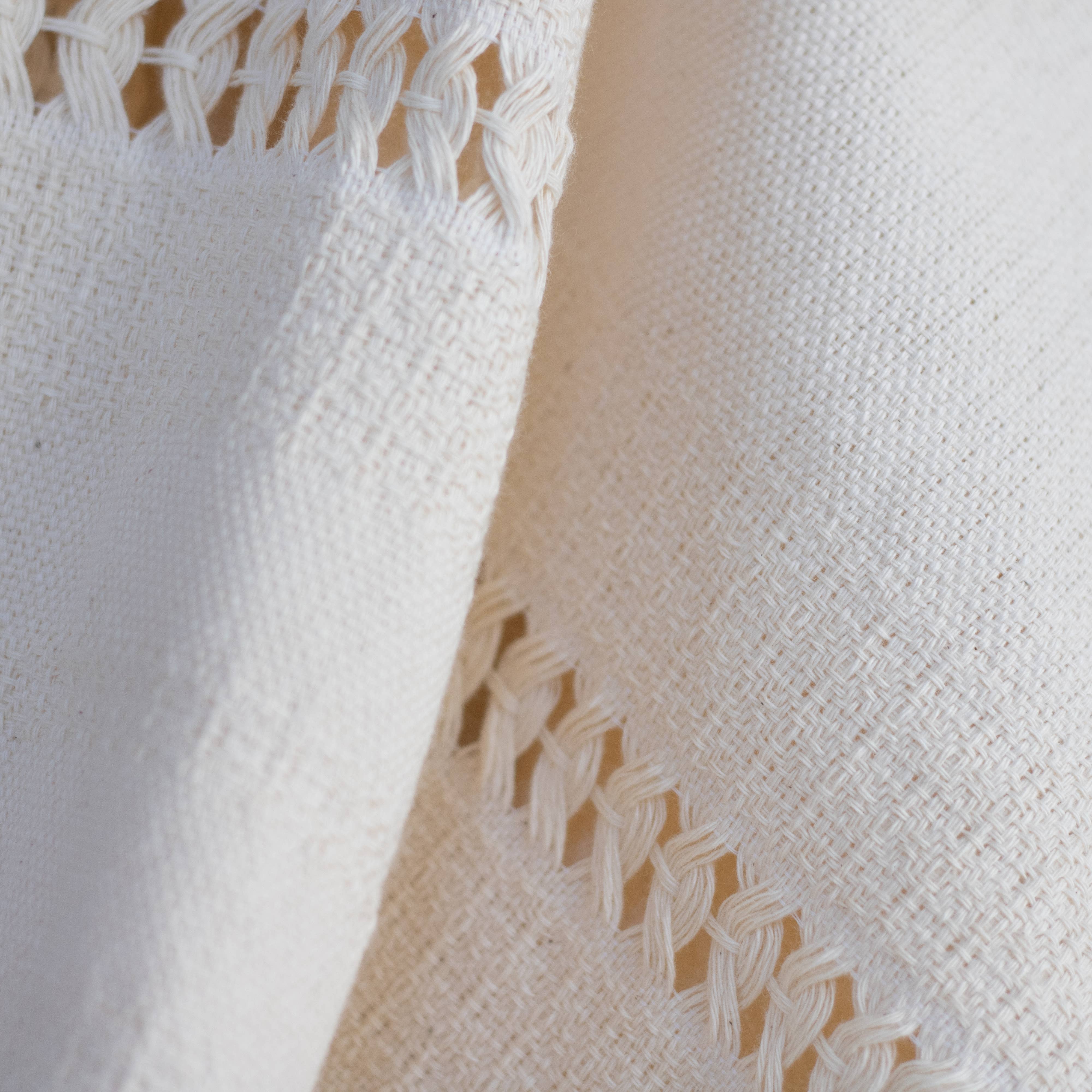 Origin Mexico - Wholesale Wrap - Women's - Handwoven Organic Cotton Shawl Wrap - Natural Cotton 6