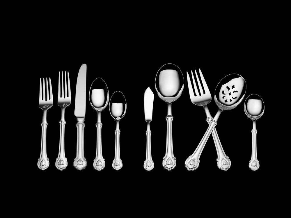 Lifetime Brands Silverwarehouse - Wholesale Flatware Set - Wallace Napoleon Bee 18/10 45/8 Service for 81