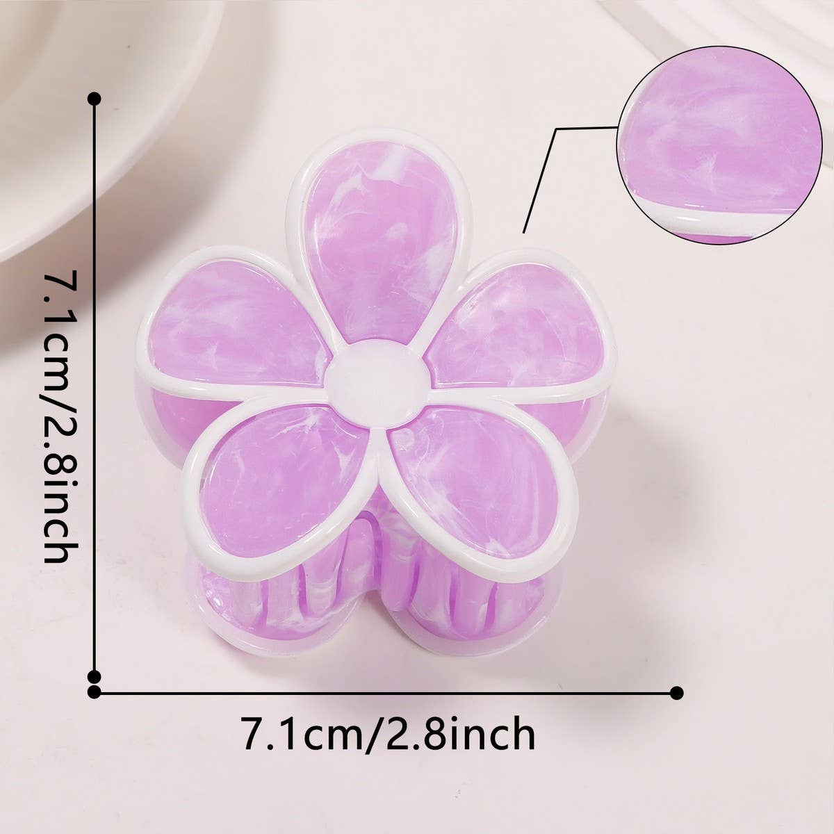 ACCITY - Wholesale Hair Clip - Women's - Vintage Floral Claw Clip for Ponytail & Half Bun_CWAHA0728511
