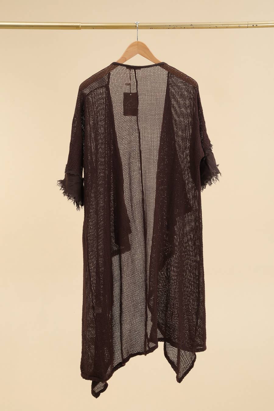 LÉA & LUC - Wholesale Vest - Dames - Opengewerkt vest van 100% katoen met 100% linnen mouwen REF. 6086512