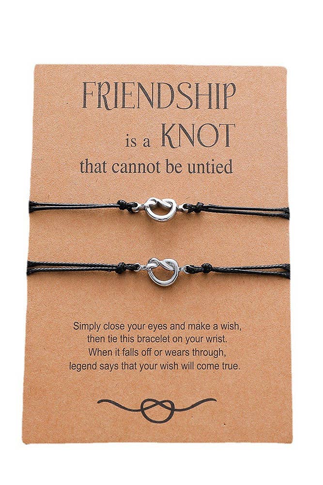 UNISHE - Wholesale Woven/Braided Bracelet - Stainless Steel Friendship Knot Braided Bracelets ACC11372