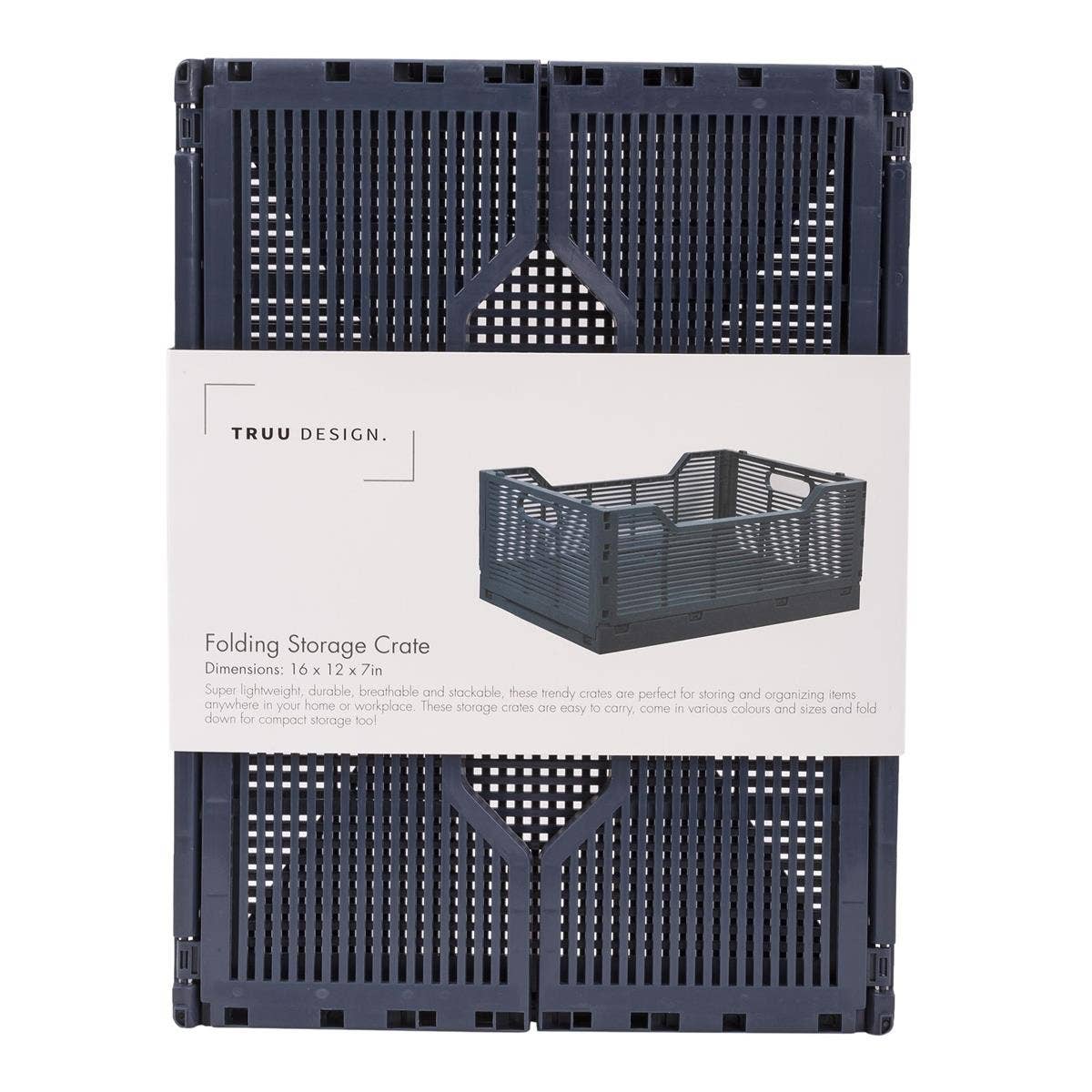 Truu Design - Wholesale Storage Bin - Truu Design Folding Storage Crate, 16x12x7",7 colors16