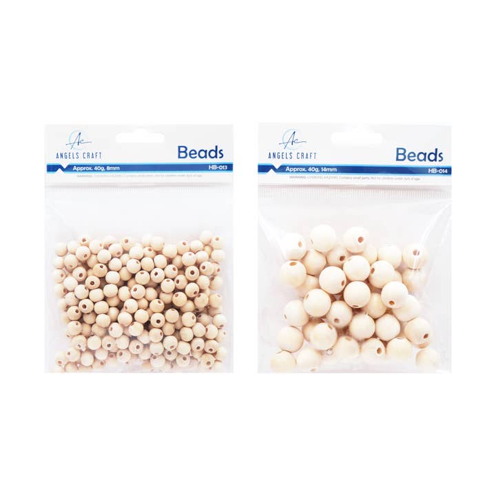 Aprox. 50g Contas de Madeira (2 tamanhos disponíveis) por atacado de Angels Craft