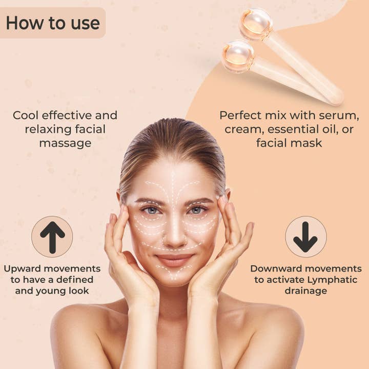 Hills & Home – wholesale Face/beauty roller – Ice Globes for Facials (Set of 2)