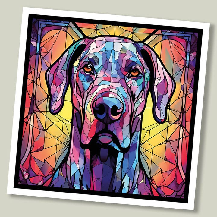 Carte de vœux pour chien « Stained Glass » - Great Dane pour la vente par Footle Publishing