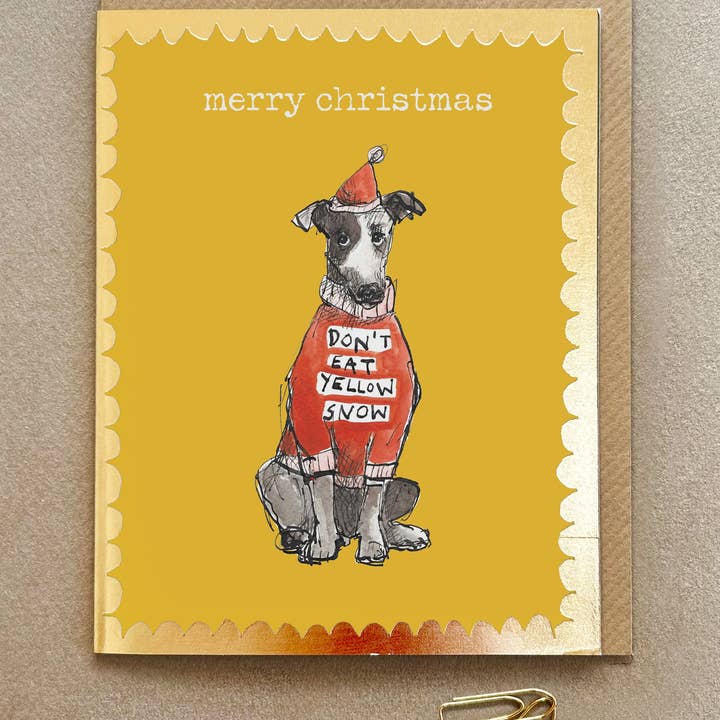 Poet and Painter - Wholesale Christmas Card - 'Don't Eat Yellow Snow' Christmas Greetings Card FP3573