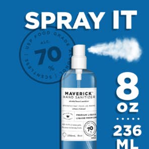 Hand Sanitizer Spray - stor 8 oz (236ml) tillverkad i Kanada för wholesale av Viso Designs