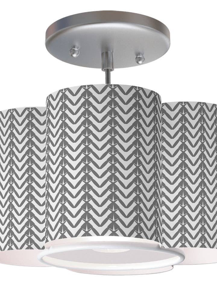 Lámpara colgante Sanibel - Sombras de patrón de granja para venta al por mayor de SBC Decor