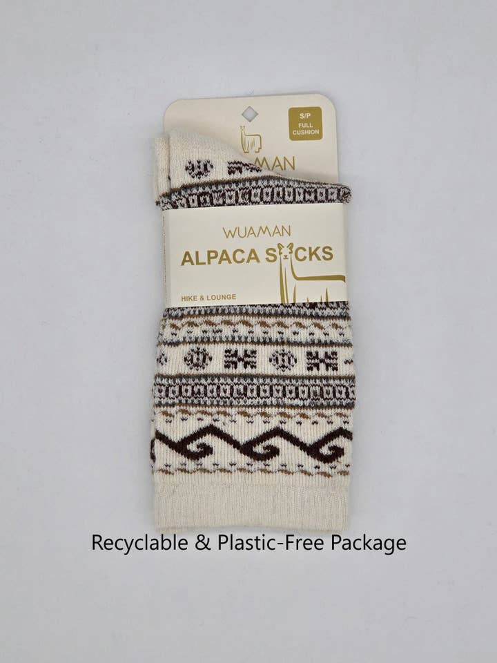 WUAMAN - Alpaca - Wholesale Socks - Unisex - Southwest Alpaca Socks | Light Cushion Socks | Crew Socks