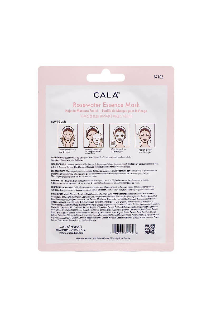 PINEAPPLE Beauty – Máscara facial por atacado – CALA 67102 Máscara Facial de 5 Folhas Rosewater - 6 conjuntos5