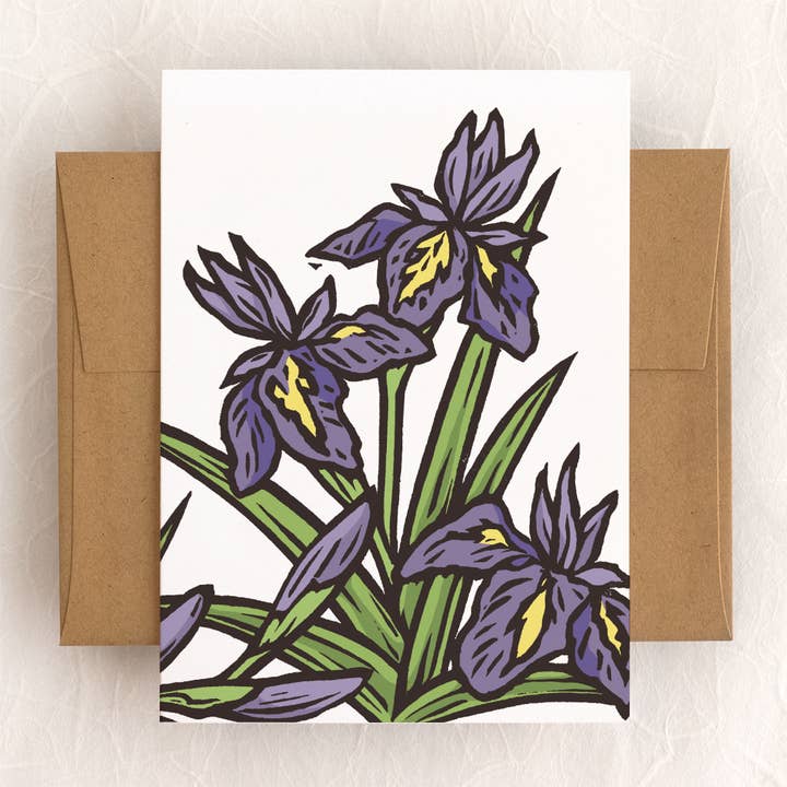 Iris - Card for wholesale by Lauren Nishizaki Designs