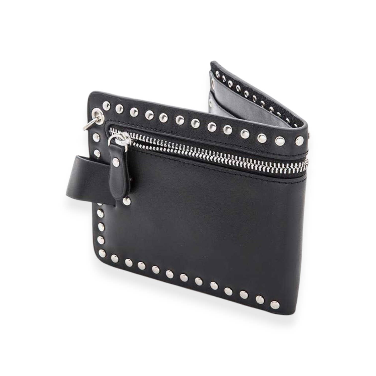 Black Skull Studded Grommets Biker Wallet for wholesale on Faire3