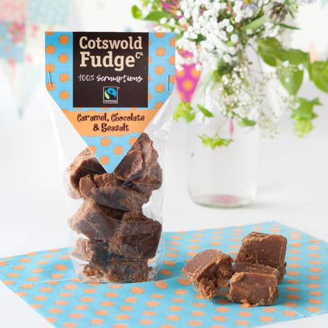 Caramel Chocolate and Sea Salt for wholesale by Cotswold Fudge