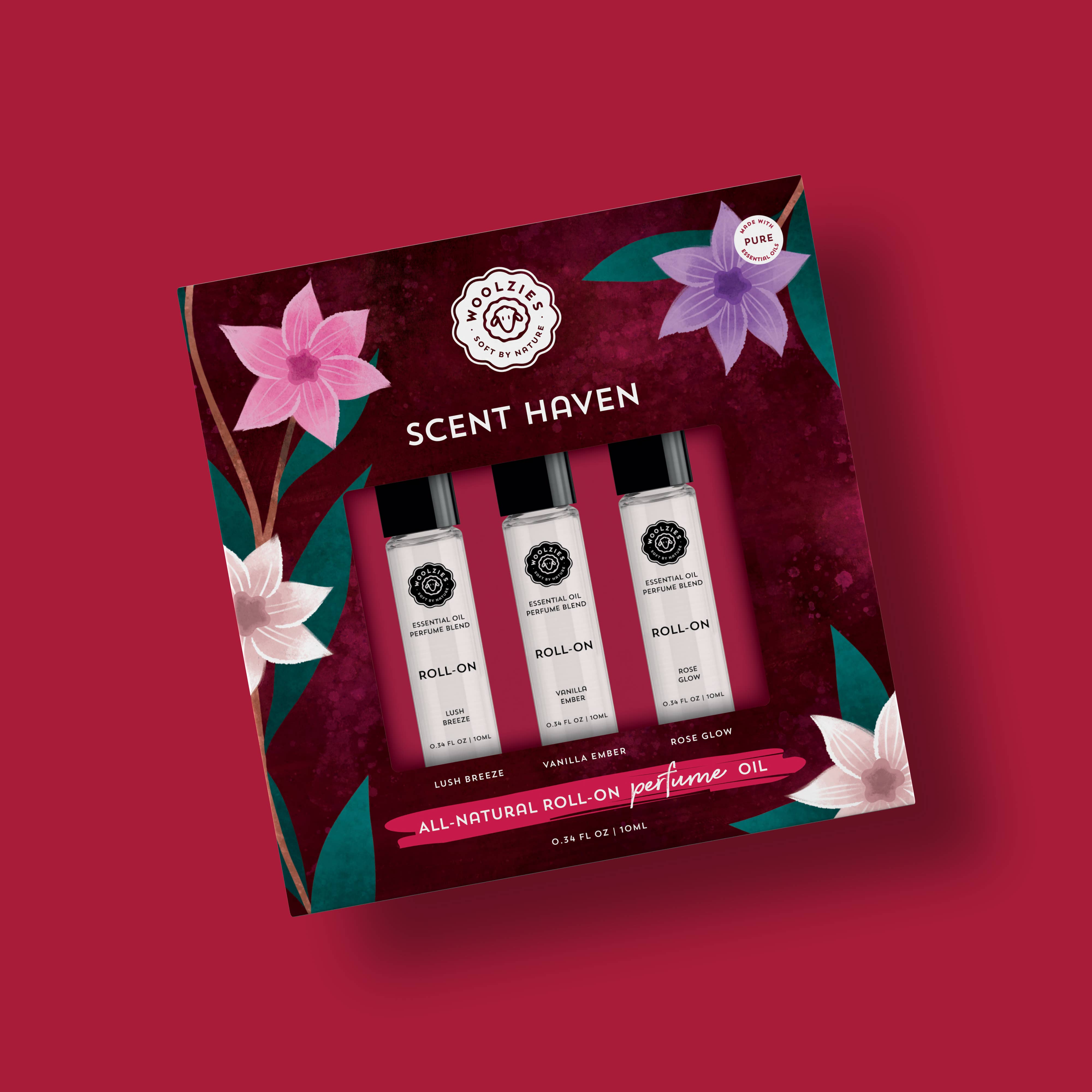 Woolzies - Wholesale Roll-on etherische olie - Scent Haven Roll-On Aromatherapie Parfumolie Set - 10 ml Elk1