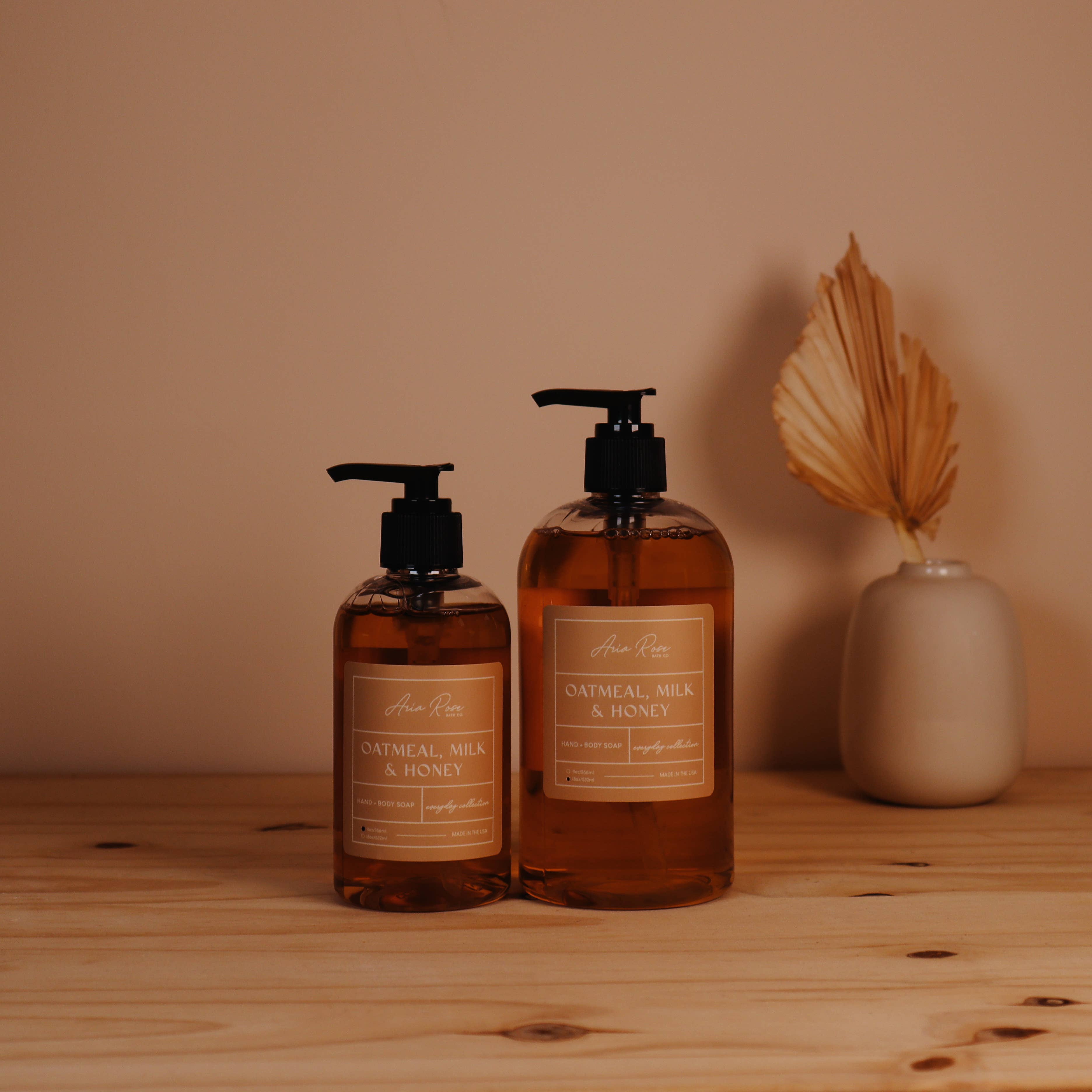 Aria Rose Bath Co - Wholesale Hand Soap/Wash - Oatmeal, Milk, & Honey Hand + Body Liquid Soap