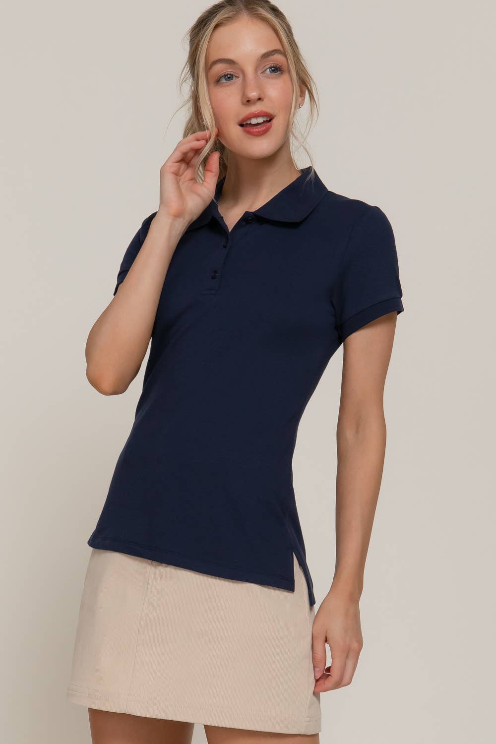 Active Basic | Active USA - Wholesale Polo - Women's - Short Sleeve Classic Pique Polo Top18