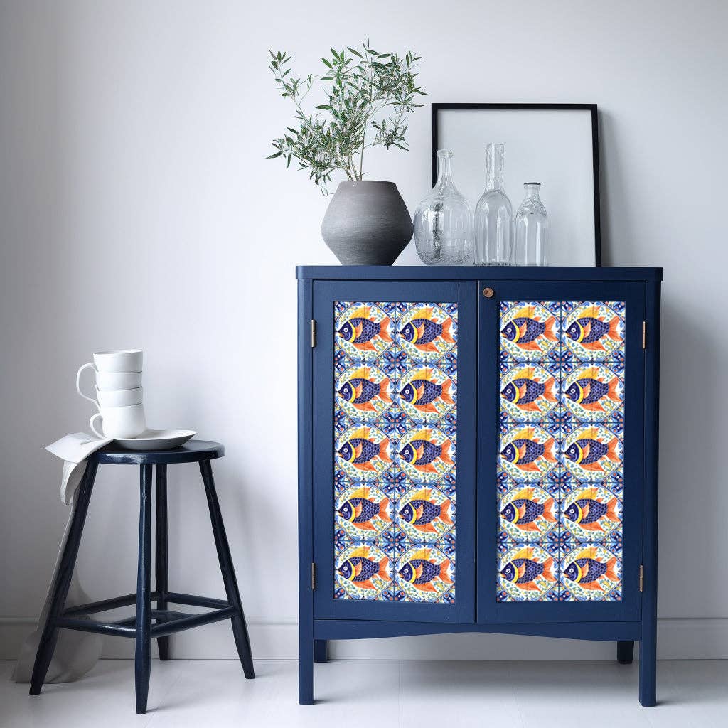 Mi Alma LLC – wholesale Wall tile – Vintage Rustic Fish Colorful Peel And Stick Tile Stickers for bathroom makeover Model - L297