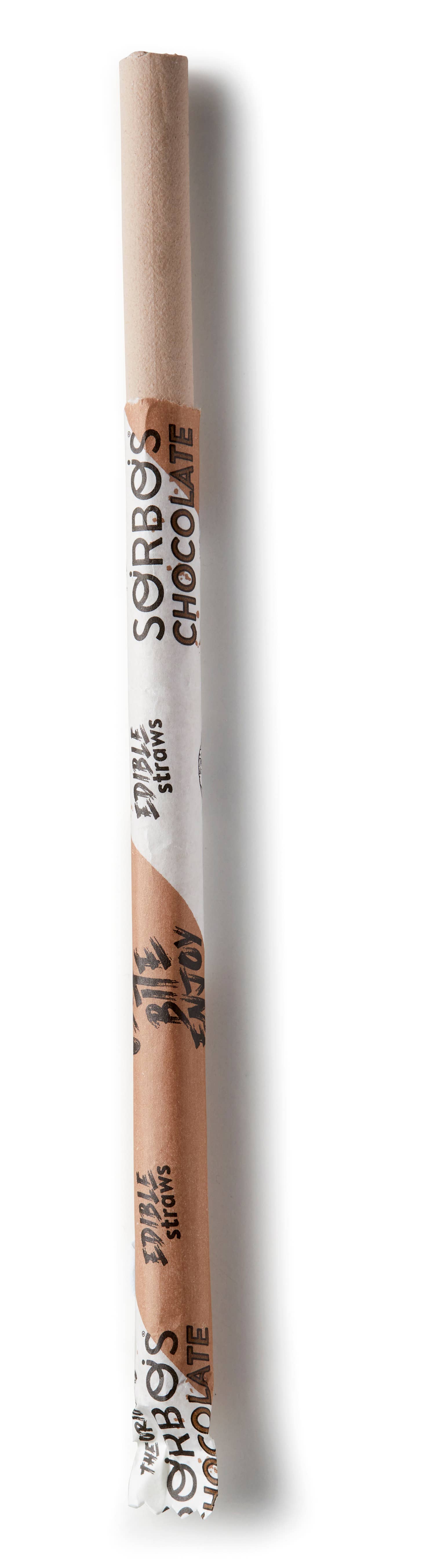 SORBOS Edible Straws - Wholesale Drinking Straw - SORBOS Chocolate Flavour Edible Straws - Case of 2001