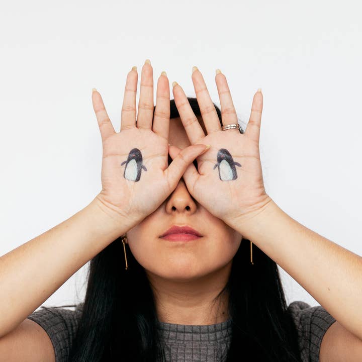 Tattly - Wholesale Temporary Tattoo - Penguin Tattoo Pair