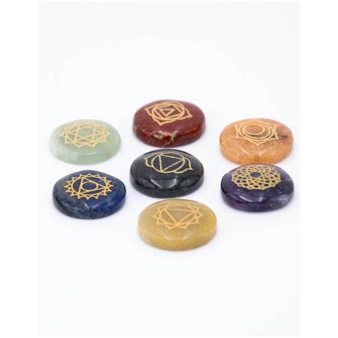 Kimago's Home - Venta al por mayor Piedras/cristales espirituales - Piedras 7 Chakras Con Simbolo