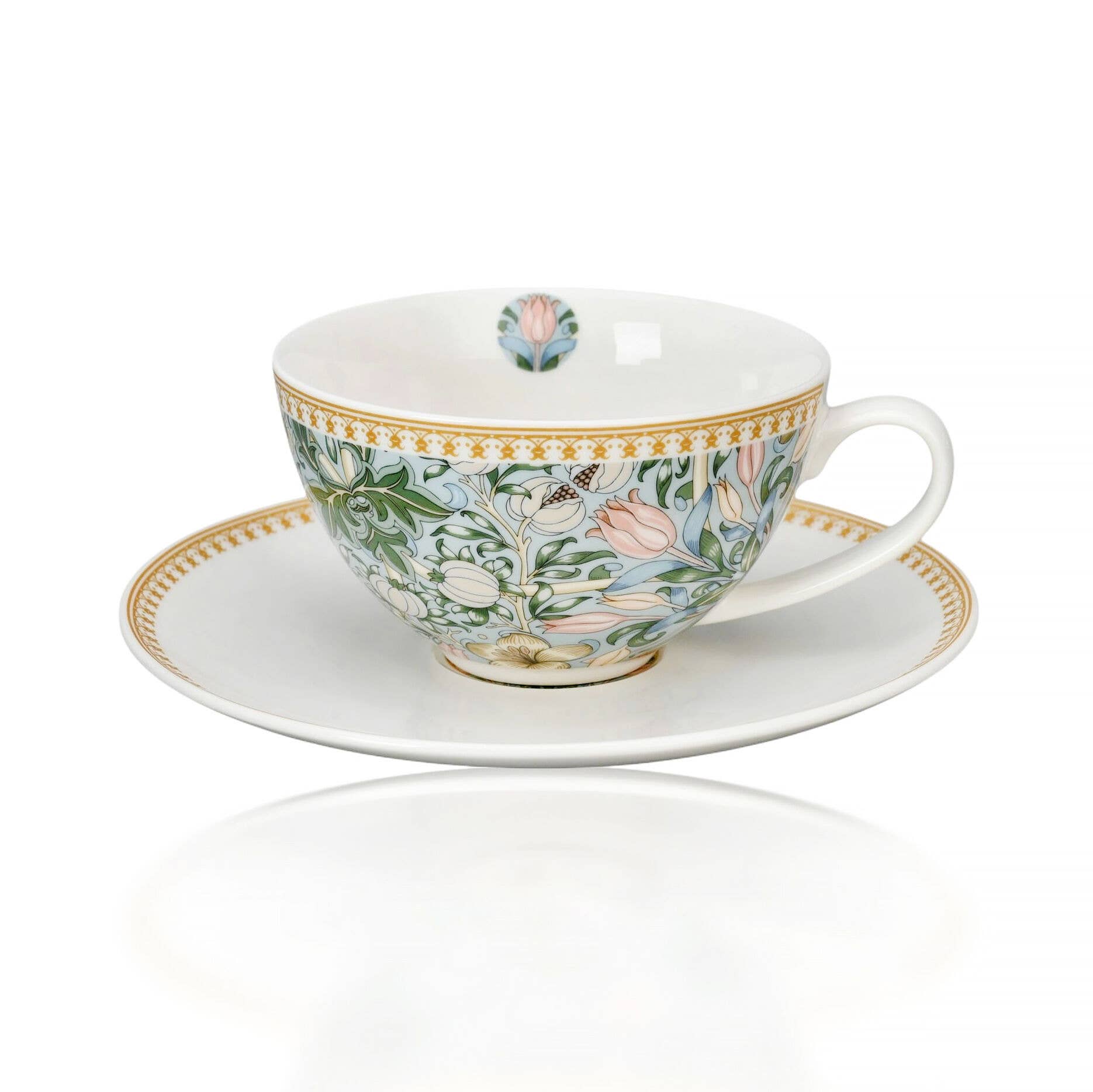 STP - Wholesale Tea Set - Morris Garden Porcelain Teacup and Saucer Set of 8 pcs3