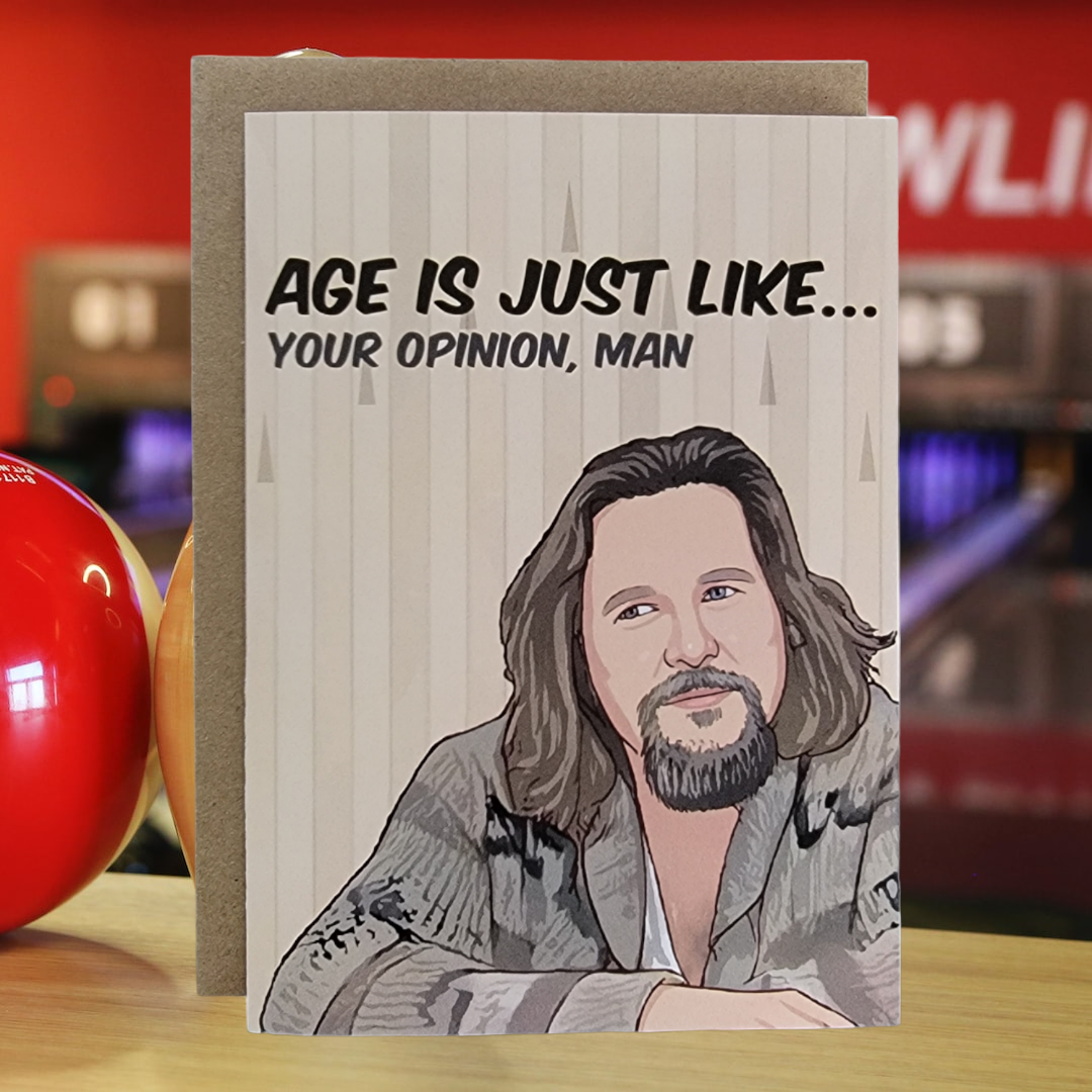 Thanks You're Welcome - Venta al por mayor Tarjetas de cumpleaños - La edad es solo como... tu opinión, hombre - El Nota - Tarjeta de felicitación 13x18 cm2