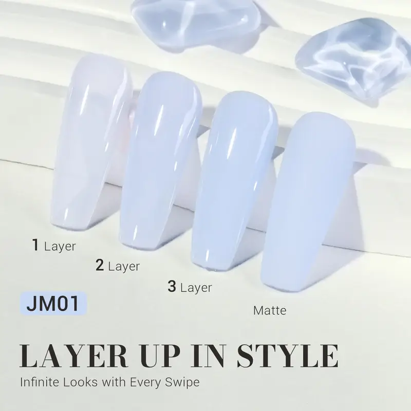 MELODYSUSIE – wholesale Nail polish – Jeweliver Jelly Gel Nail Polish - Light Blue JM011