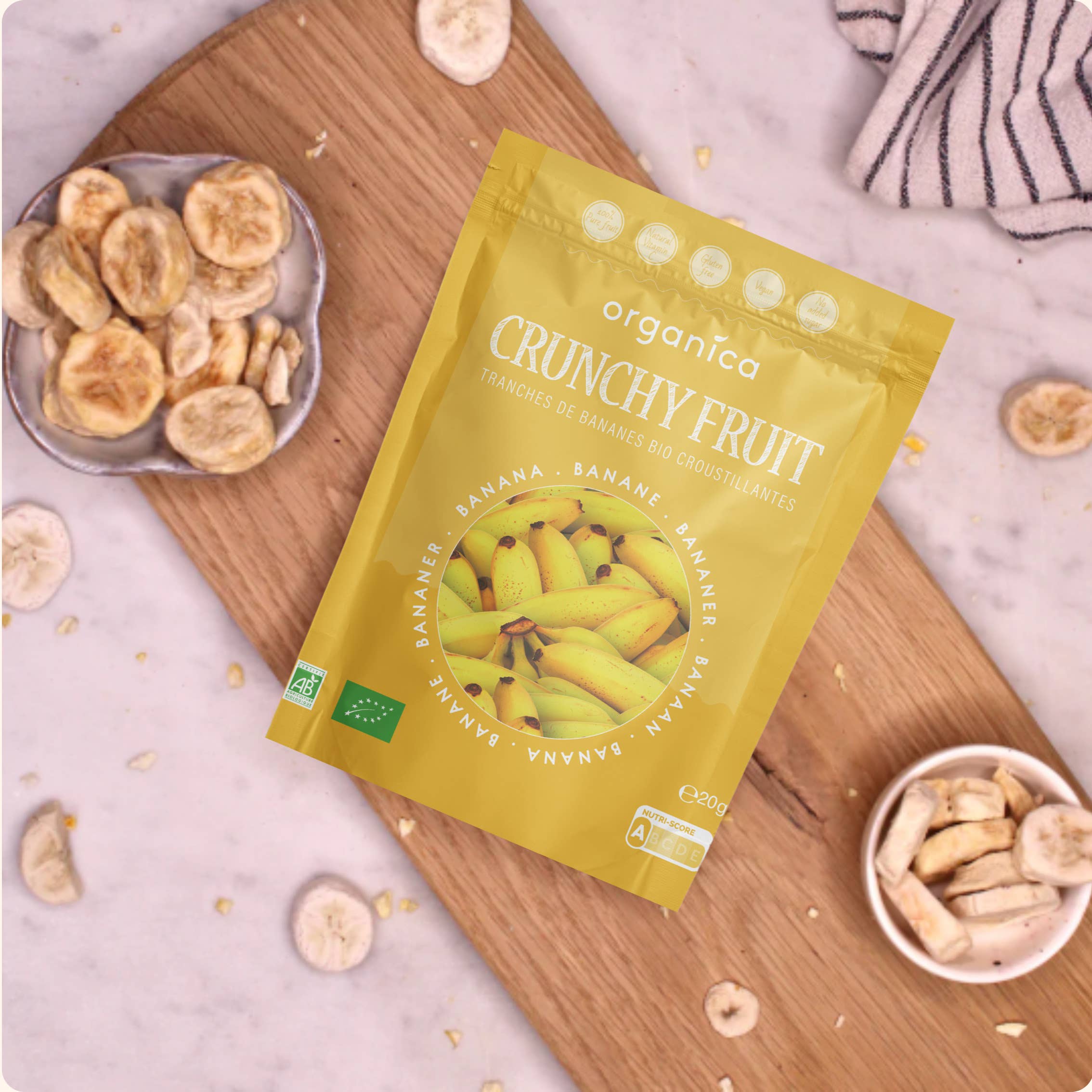 Organica - Wholesale Dried/Dehydrated Fruit - Organic freeze-dried bananas 100% pure fruit | Organica Food3