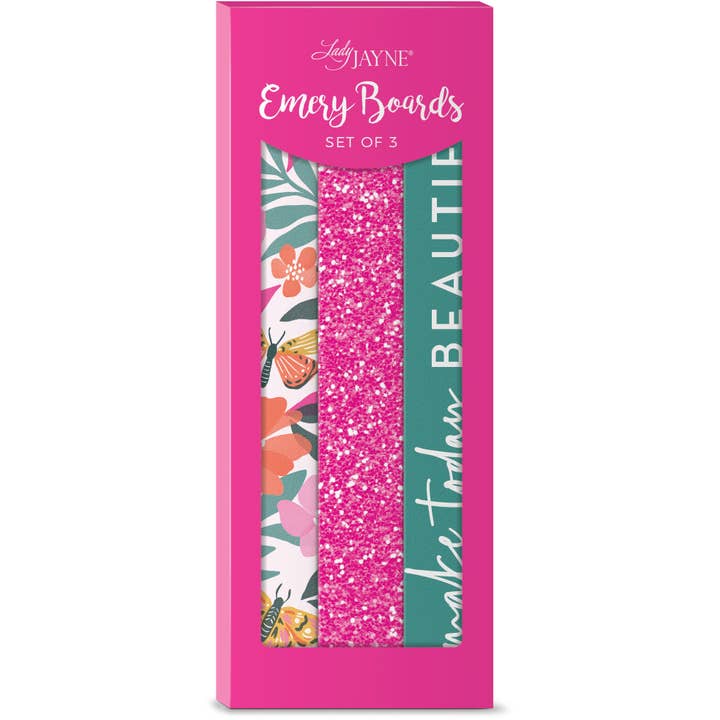 Lady Jayne - Wholesale Nail File - Glitter nail file set of 3 - Butterflies