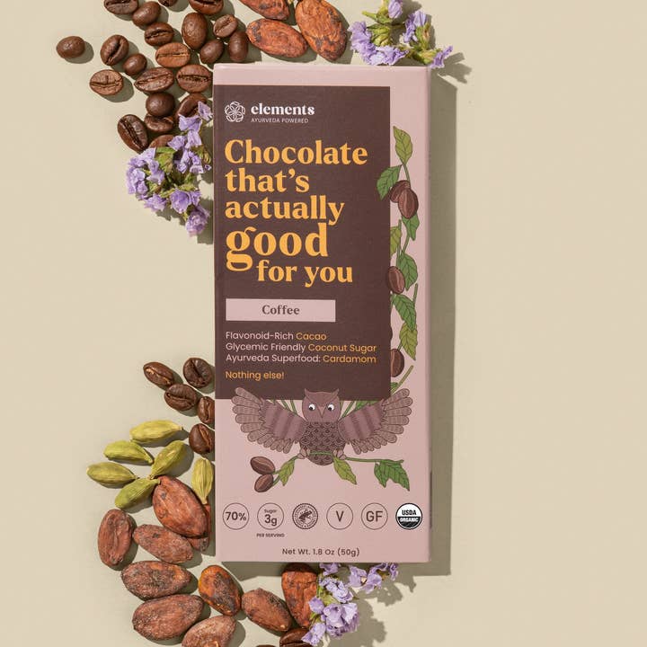 Kaffefilter 70% mørk chokolade for engroshandel hos Elements Truffles