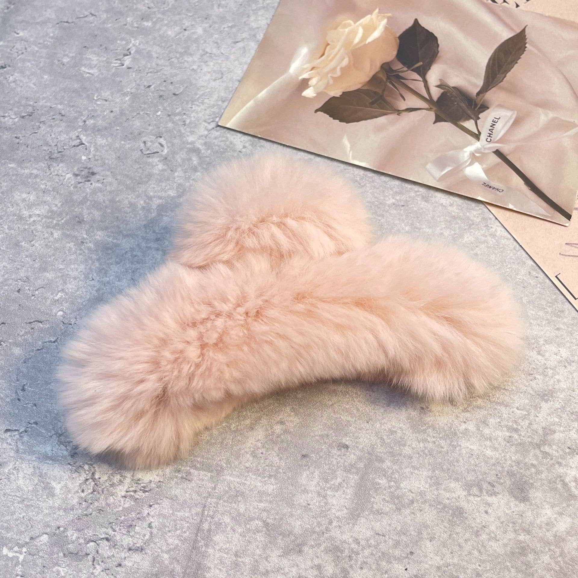 ACCITY - Wholesale Hair Clip - Women's - Rex Rabbit Fur Claws - Elegant Mixed Color Clips_CWASC159110