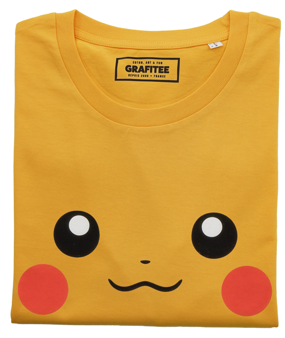 Grafitee - Wholesale T-Shirt (Graphic) - Unisex - Pikachu Face T-shirt - Kawaii Pika Eyes1