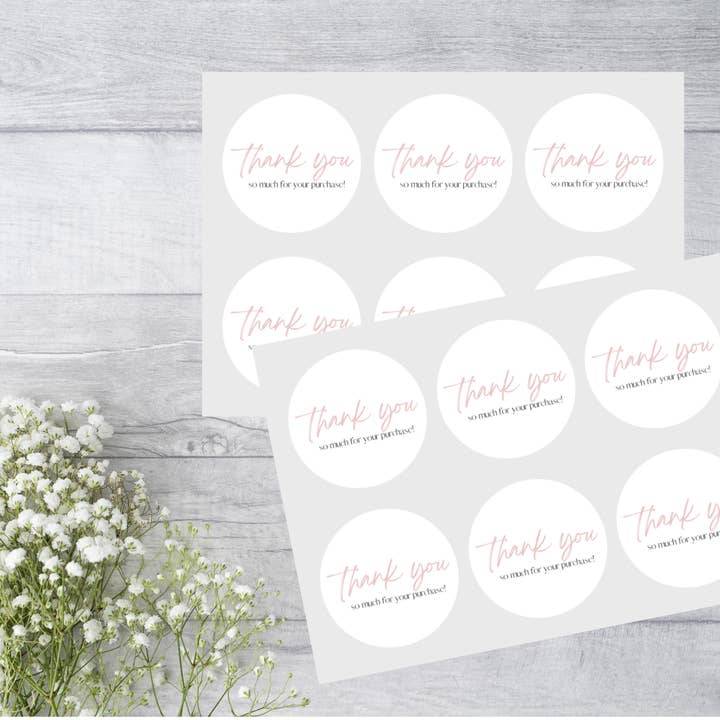 Thank you Business Stickers | Packaging Shipping Stickers for wholesale by Le Monge Collections, LLC