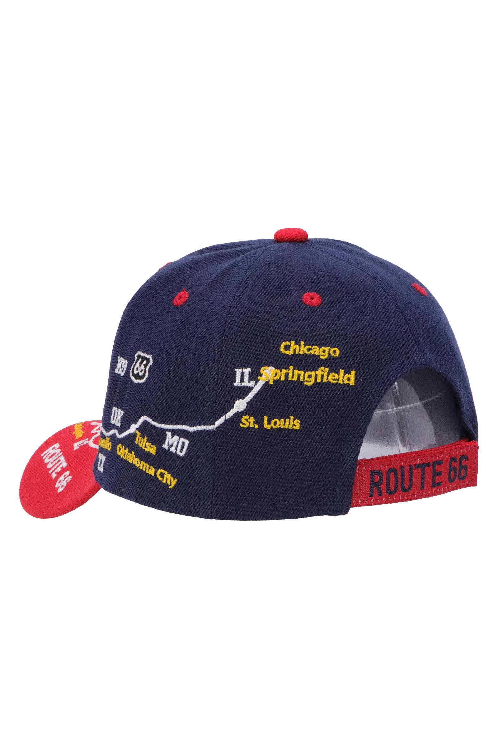 Cap Zone – wholesale Baseball cap – Unisex – Route 66 Road Map Polyester Baseball Cap4