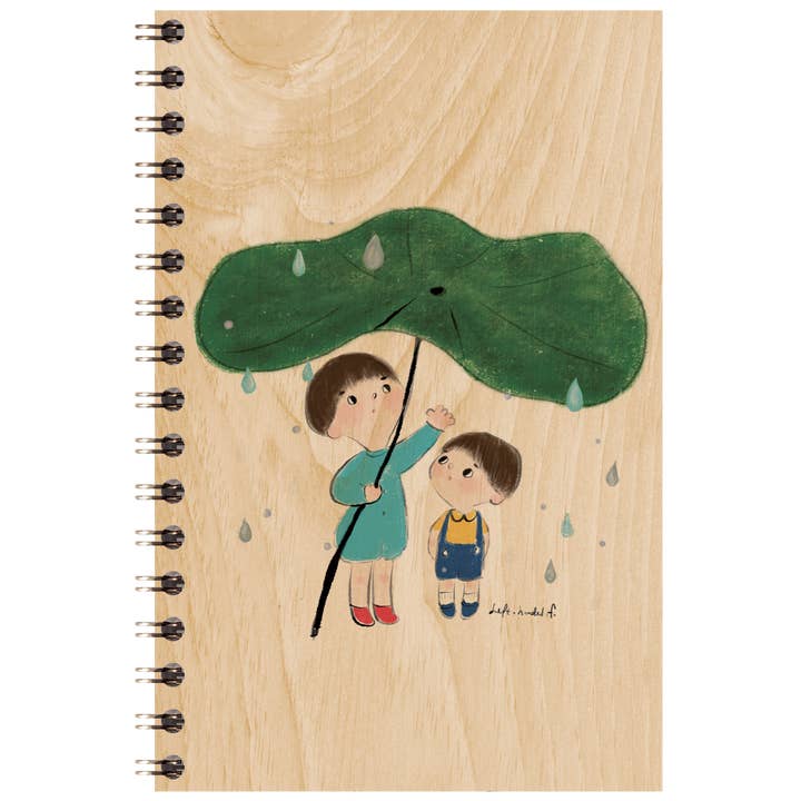 Wood Notebook kids 3 raining for wholesale by Woodhi