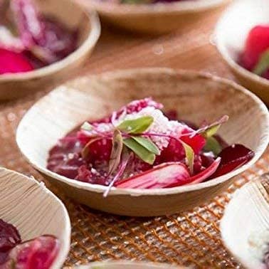 Charity Leaf - Wholesale Disposable plate - Palm Leaf Dipping Bowls -3.5" Inch (2.5 Oz) - Pack of 251