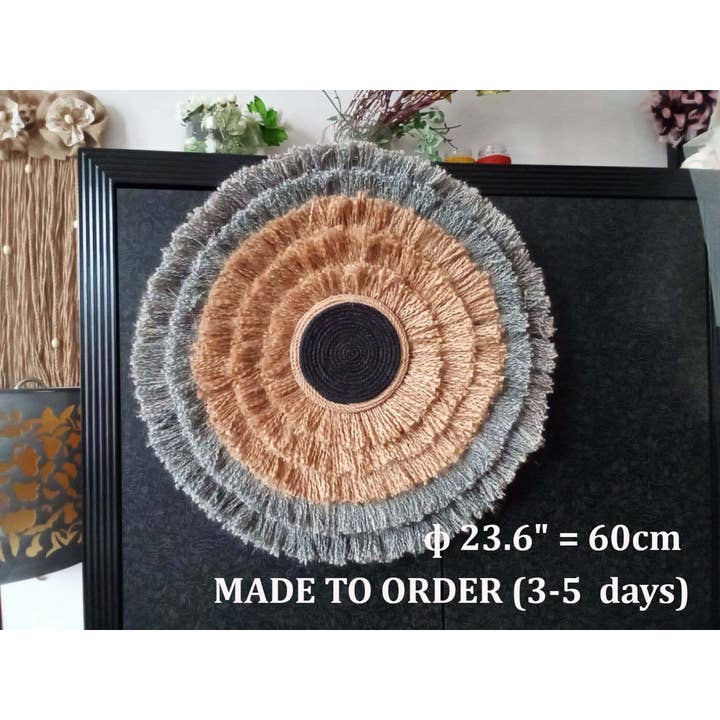 JuteExtravaganza - Wholesale Tapestry/textile - Circular Yarn Tapestry Wall Art for Housewarming9